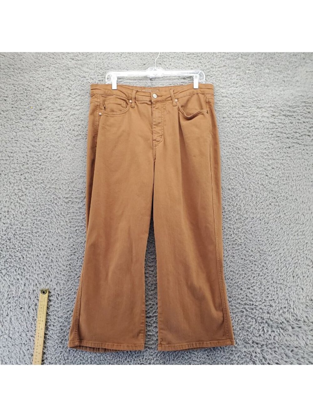Judy Blue Jeans Womens 16W Brown Garment Dyed Wide Leg Relaxed Fit